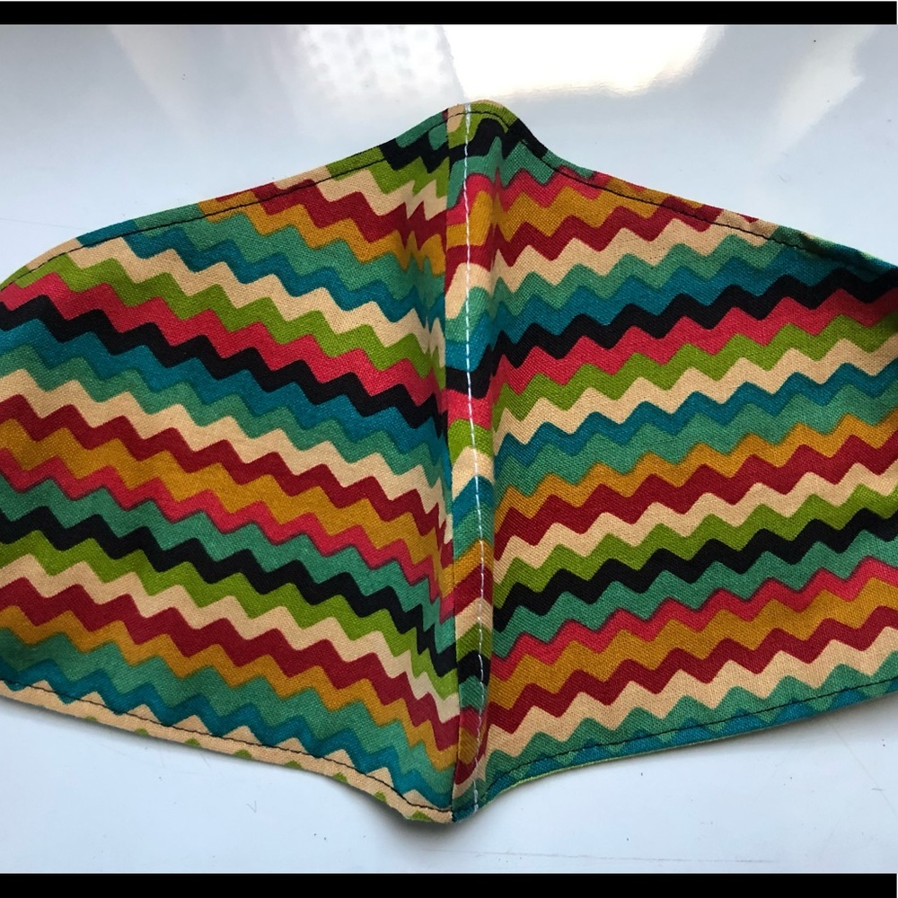 Beautiful Unique Handmade Masks ✨ Funky zigzag 🌈✨ - Picture 4 of 4